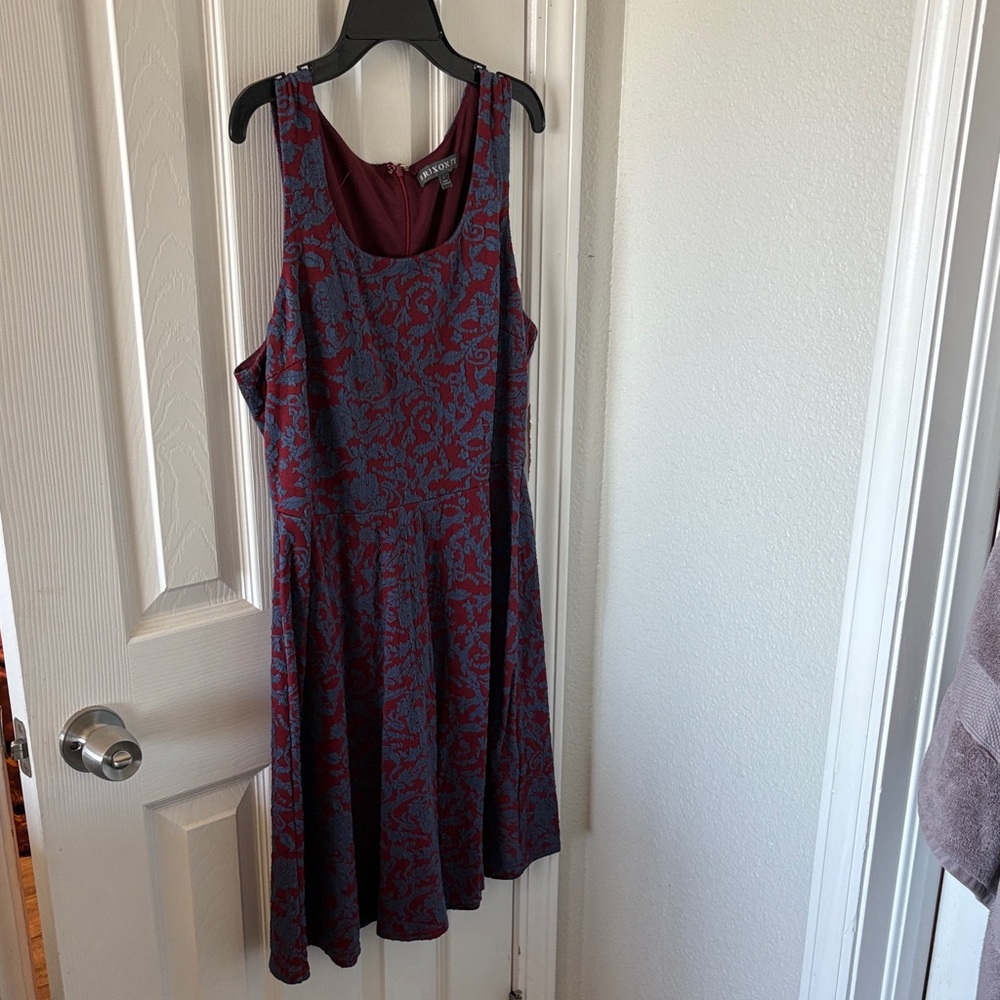 Brixon Ivy Blue and Red Mini Dress